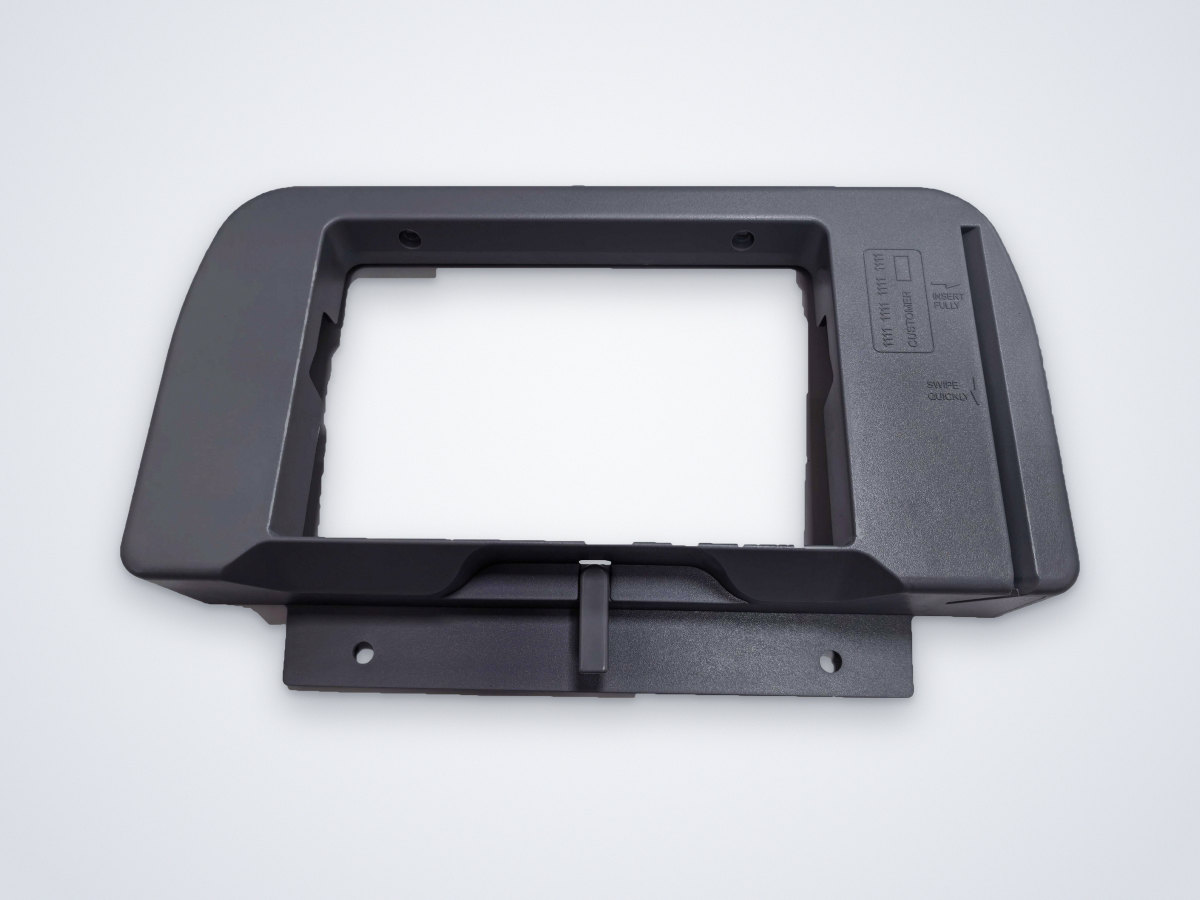 Grey molded seat-back monitor frame